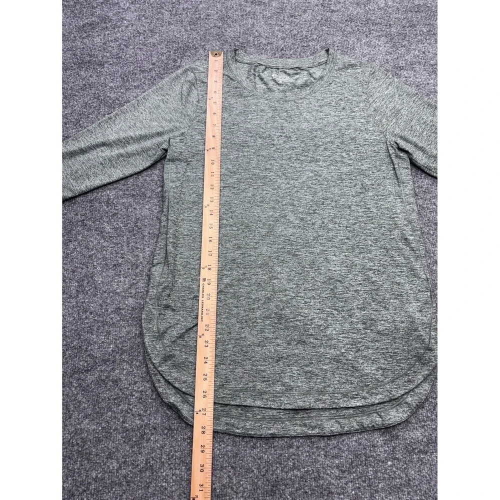 Athleta Womens Green Space Dye Long Sleeve Thumbhole Activewear Top Size M - Picture 2 of 7